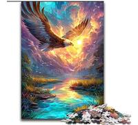 Jigsaw Puzzles for Teenagers 1000 Jigsaws Flying Eagle,for Educational Game Challenge Toy Unique Home Decor And Gifts 38x26cm