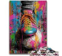 Jigsaw Puzzles for Teenagers 1000 Jigsaws Football Oil Painting Help The Brain Exercise Addictive Toys to Cultivate Patience Wall Decoration 26x38cm