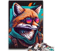 Jigsaw Puzzles for Teenagers 1000 Jigsaws Fox Animal Train Your Brain And Hands Parent-child Interaction for Age 14+ 38x26cm