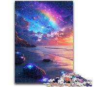 Jigsaw Puzzles for Teenagers 1000 Jigsaws Galaxy Beach Night View Educational Games Home Decoration Birthday Present, Gifts for Age 14+ 26x38cm