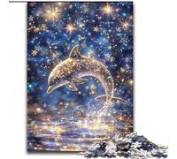 Jigsaw Puzzles for Teenagers 1000 Jigsaws Galaxy Dolphin, for Educational Game Challenge Toy Enhance Memory for Age 14 (Size 26x38cm)