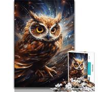 Jigsaw Puzzles for Teenagers 1000 Jigsaws Galaxy Owl,Learning Educational Toys Family Games Suitable for Desktop Decoration (75x50cm)