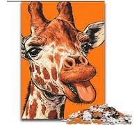 Jigsaw Puzzles for Teenagers 1000 Jigsaws Giraffe Art,Family Game Stress Reliever Difficult Challenge Enhance Love between Couples 38x26cm