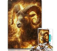 Jigsaw Puzzles for Teenagers 1000 Jigsaws Golden Aries,Challenging To Complete But Fun And Humorous Unique Birthday And Gifts (75x50cm)