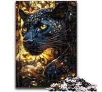 Jigsaw Puzzles for Teenagers 1000 Jigsaws Golden Black Leopard Challenging To Complete But Fun And Humorous Unique Birthday And Gifts 50x75cm