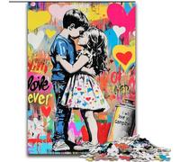 Jigsaw Puzzles for Teenagers 1000 Jigsaws Graffiti Boy And Girl, Educational Games Home Decoration Is Ideal As A Gift for The Whole Family (Size 50x75cm)
