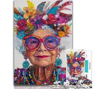 Jigsaw Puzzles for Teenagers 1000 Jigsaws Happy Grandma,Challenging Game And Family Play Birthday Present,Gifts,Wall Art 38x26cm