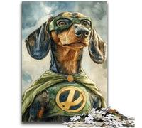Jigsaw Puzzles for Teenagers 1000 Jigsaws Hero Dachshund for Age 14 Years And over Family Games Christmas Game Presents for Women 50x75cm