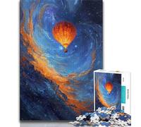 Jigsaw Puzzles for Teenagers 1000 Jigsaws Hot Air Balloon Oil Painting, Analysis And Logic,with Fully Interlocking Randomly Shaped Pieces for And Age 14 Years Up 38x26cm