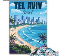 Jigsaw Puzzles for Teenagers 1000 Jigsaws Israel Tel Aviv Travel,Challenging Game And Family Play Birthday Present,Gifts,Wall Art 38x26cm