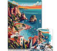 Jigsaw Puzzles for Teenagers 1000 Jigsaws Italys Vibrant Coast,for Educational Game Challenge Toy Unique Home Decor And Gifts (75x50cm)