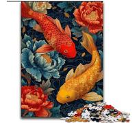 Jigsaw Puzzles for Teenagers 1000 Jigsaws Japanese Koi, Family Game Stress Reliever Difficult Challenge Enhance Love between Couples (Size 50x75cm)