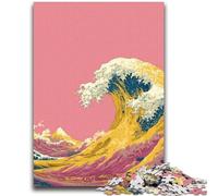 Jigsaw Puzzles for Teenagers 1000 Jigsaws Japanese Style Waves Train Your Brain And Hands Parent-child Interaction for Age 14+ 38x26cm