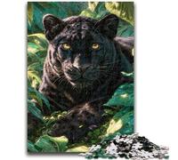 Jigsaw Puzzles for Teenagers 1000 Jigsaws Jungle Black Leopard Train Your Brain And Hands Parent-child Interaction for Age 14+ 38x26cm