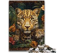 Jigsaw Puzzles for Teenagers 1000 Jigsaws Jungle Leopard Challenging Game And Family Play Secret Santa Gifts 26x38cm