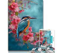 Jigsaw Puzzles for Teenagers 1000 Jigsaws Kingfisher Bird,Toys Educational Games Stress Relieving Unique Birthday And Gifts 50x75cm