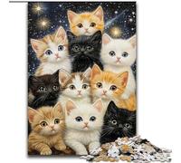Jigsaw Puzzles for Teenagers 1000 Jigsaws Kitten, Family Activity Enhance Love between Couples for Age 14+ (Size 50x75cm)
