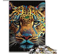 Jigsaw Puzzles for Teenagers 1000 Jigsaws Leopard Pop Art Animal, Toys Educational Games Stress Relieving Wall Decoration (Size 26x38cm)
