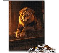 Jigsaw Puzzles for Teenagers 1000 Jigsaws Lion at Sunset, for Educational Game Challenge Toy Enhance Memory for Age 14 (Size 50x75cm)