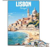 Jigsaw Puzzles for Teenagers 1000 Jigsaws Lisbon Portugal, Suitable for People Aged 14 And Above Educational Games Secret Santa Gifts 50x75cm