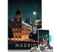 Jigsaw Puzzles for Teenagers 1000 Jigsaws Madrid Spain Travel,Educational Games Home Decoration Birthday Present,Gifts,Wall Art (38x26cm)