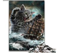 Jigsaw Puzzles for Teenagers 1000 Jigsaws Monster Titan Cat Kraken, Analysis And Logic with Fully Interlocking Randomly Shaped Pieces for And Age 14 Years Up (Size 26x38cm)