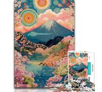 Jigsaw Puzzles for Teenagers 1000 Jigsaws Mount Fuji, Japan,Educational Games Home Decoration Birthday Present,Gifts,Wall Art (75x50cm)
