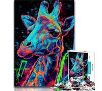 Jigsaw Puzzles for Teenagers 1000 Jigsaws Mysterious Giraffe,Challenging Game And Family Play Birthday Present,Gifts,Wall Art 38x52cm