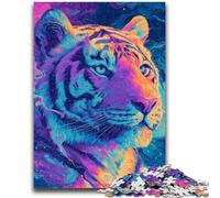 Jigsaw Puzzles for Teenagers 1000 Jigsaws Mysterious Tiger for Age 14 Years And over Family Games Christmas Game Presents for Women 50x75cm