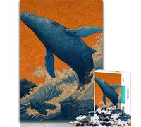 Jigsaw Puzzles for Teenagers 1000 Jigsaws Mysterious Whale,Educational Games Home Decoration Birthday Present,Gifts,Wall Art (38x26cm)