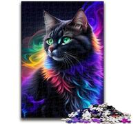 Jigsaw Puzzles for Teenagers 1000 Jigsaws Mystical Black Cat Help The Brain Exercise Addictive Toys to Cultivate Patience Suitable for Couples 26x38cm