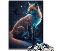 Jigsaw Puzzles for Teenagers 1000 Jigsaws Neon Fox for Educational Game Challenge Toy Deal As Gifts for The Whole Family 26x38cm