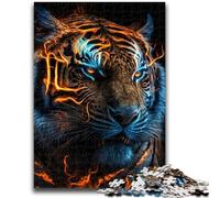 Jigsaw Puzzles for Teenagers 1000 Jigsaws Neon Tiger Challenging To Complete But Fun And Humorous Birthday Present, Gifts, Wall Art 38x26cm