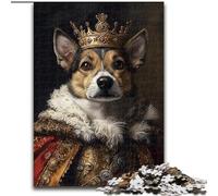 Jigsaw Puzzles for Teenagers 1000 Jigsaws Noble Corgi for 14+ Difficult to Complete But Fun And Humorous Birthday Gift (size 50x75cm)