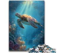 Jigsaw Puzzles for Teenagers 1000 Jigsaws Ocean Turtle Train Your Brain And Hands Parent-child Interaction for Age 14+ 50x75cm