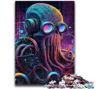 Jigsaw Puzzles for Teenagers 1000 Jigsaws Octopus Punk Help The Brain Exercise Addictive Toys to Cultivate Patience Wall Decoration 50x75cm