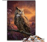Jigsaw Puzzles for Teenagers 1000 Jigsaws Owl on The Tree, for Educational Game Challenge Toy Enhance Memory for Age 14 (Size 50x75cm)
