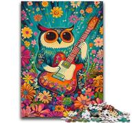 Jigsaw Puzzles for Teenagers 1000 Jigsaws Owl Playing Guitar Difficult Hard Gifts for Friends And Family Suitable for And 14 50x75cm