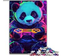 Jigsaw Puzzles for Teenagers 1000 Jigsaws Panda Playing Games for 14+ Difficult to Complete But Fun And Humorous Birthday Gift (size 26x38cm)