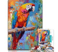 Jigsaw Puzzles for Teenagers 1000 Jigsaws Parrot Oil Painting,Challenging Game And Family Play Birthday Present,Gifts,Wall Art 38x26cm