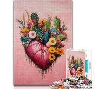 Jigsaw Puzzles for Teenagers 1000 Jigsaws Plant Heart,Family Entertainment Toys Is Ideal As A Gift for The Whole Family 38x52cm