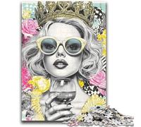 Jigsaw Puzzles for Teenagers 1000 Jigsaws Pop Art Queen for Age 14 Years And over Family Games Christmas Game Presents for Women 50x75cm