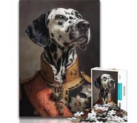 Jigsaw Puzzles for Teenagers 1000 Jigsaws Portrait of A Regal Dog Dressed,Challenging Game And Family Play Birthday Present,Gifts,Wall Art 75x50cm