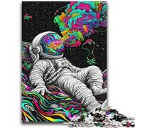Jigsaw Puzzles for Teenagers 1000 Jigsaws Psychedelic Astronaut Help The Brain Exercise Addictive Toys to Cultivate Patience Suitable for Couples 50x75cm