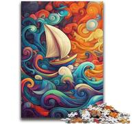 Jigsaw Puzzles for Teenagers 1000 Jigsaws Psychedelic Boat Toys Educational Games Stress Relieving Unique Home Decor And Gifts 50x75cm