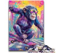 Jigsaw Puzzles for Teenagers 1000 Jigsaws Psychedelic Monkey Difficult Hard Gifts for Friends And Family Suitable for And 14 50x75cm