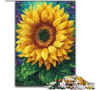Jigsaw Puzzles for Teenagers 1000 Jigsaws Psychedelic Sunflower for 14+ Difficult to Complete But Fun And Humorous Birthday Gift (size 26x38cm)