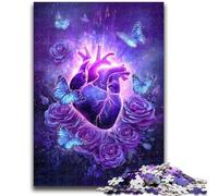 Jigsaw Puzzles for Teenagers 1000 Jigsaws Purple Heart Challenging To Complete But Fun And Humorous Birthday Present, Gifts, Wall Art 38x26cm