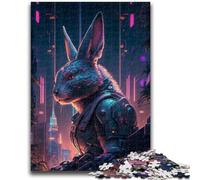 Jigsaw Puzzles for Teenagers 1000 Jigsaws Rabbit Human Help The Brain Exercise Addictive Toys to Cultivate Patience Suitable for Couples 26x38cm