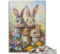 Jigsaw Puzzles for Teenagers 1000 Jigsaws Rabbits in The Garden Challenging To Complete But Fun And Humorous Unique Birthday And Gifts 26x38cm